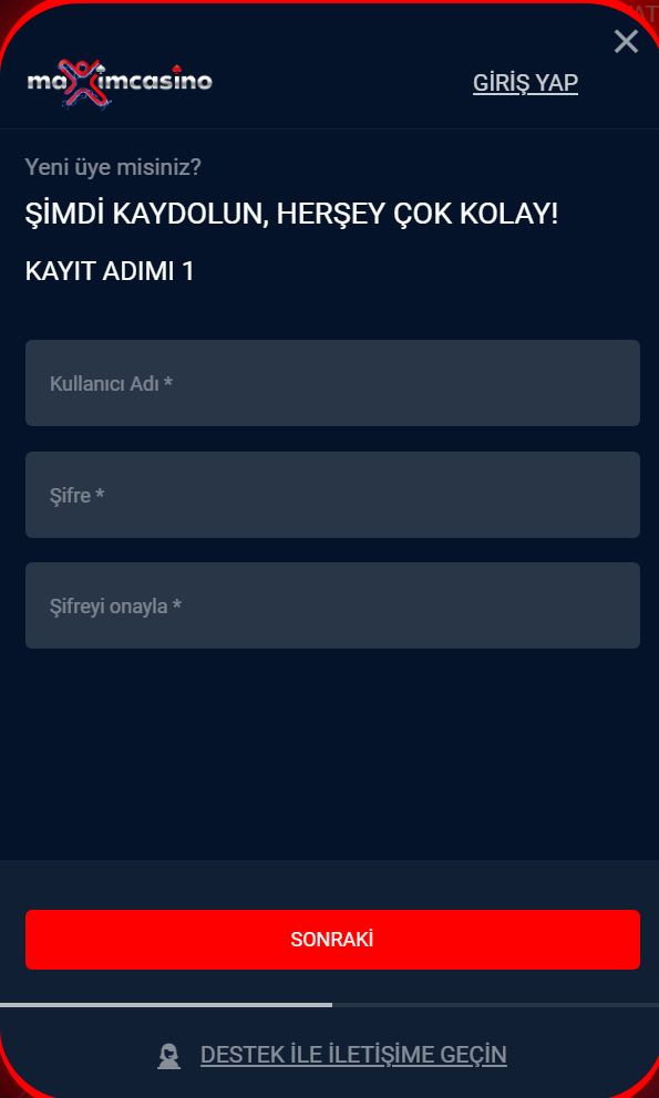 maximcasino üyelik